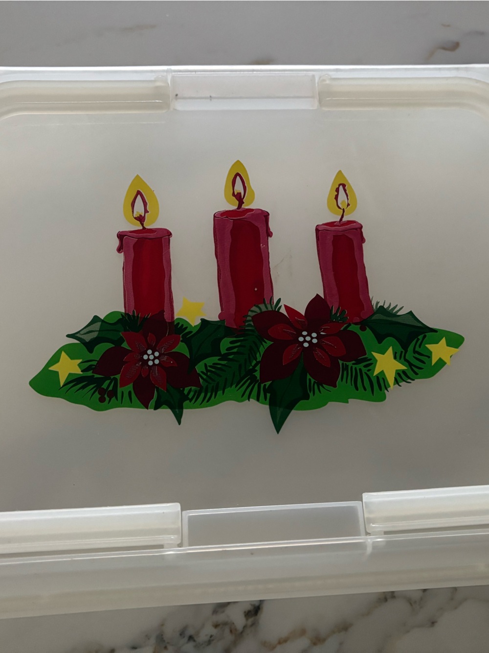 Holiday Advent Candle storage container for food